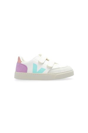 sneakers in pelle bianco VEJA KIDS | XV0503793CEXTRAWHITEMULTICOORCHID